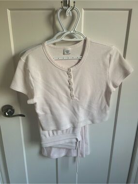 Light Pink Sunday Best (Aritzia) Waffle Knit Set